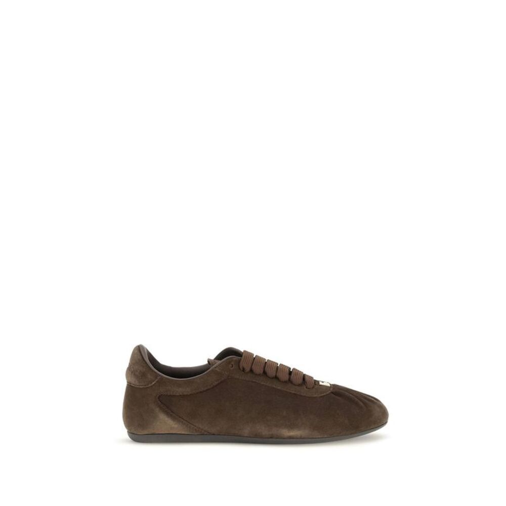 Dolce & Gabbana Brown Suede Leather Low Top Women's Sneakers